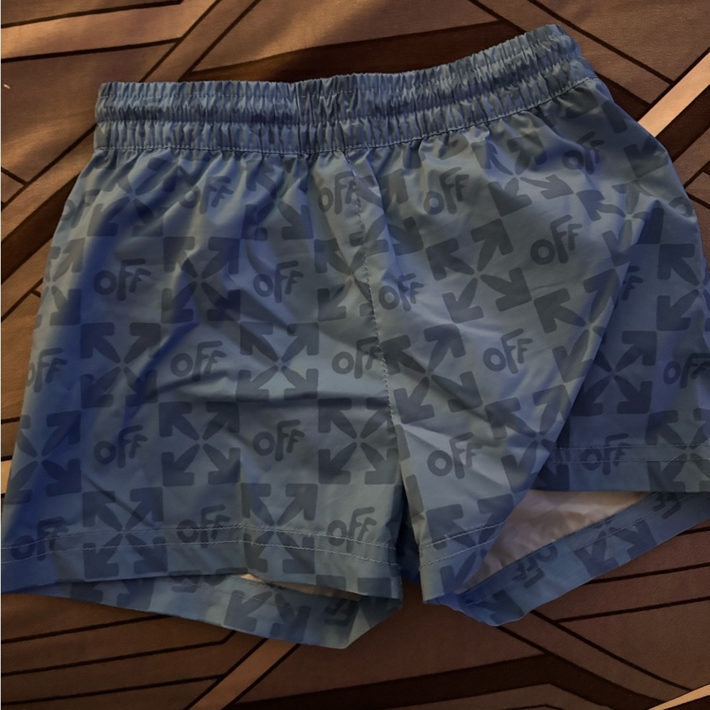 Blue Patterned Shorts